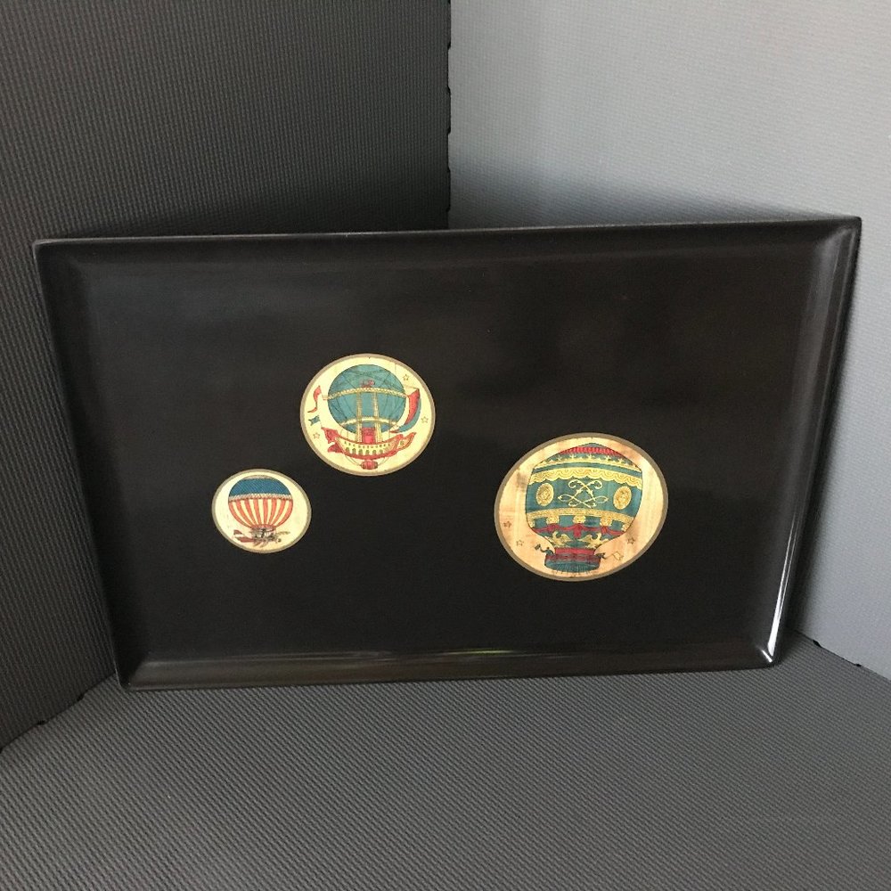 Rare Couroc Serving Tray Hot Air Balloons